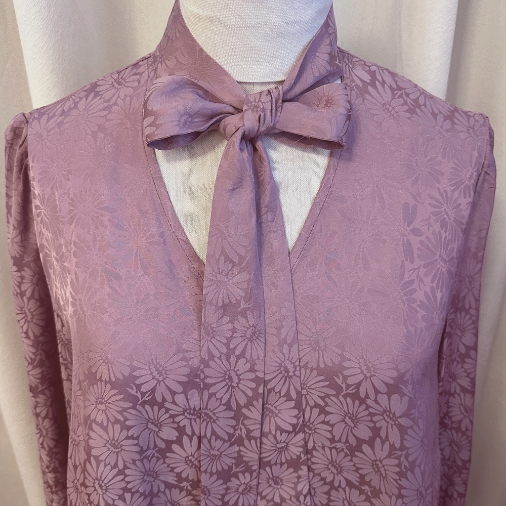 DownEast~Delphine Tie Blouse